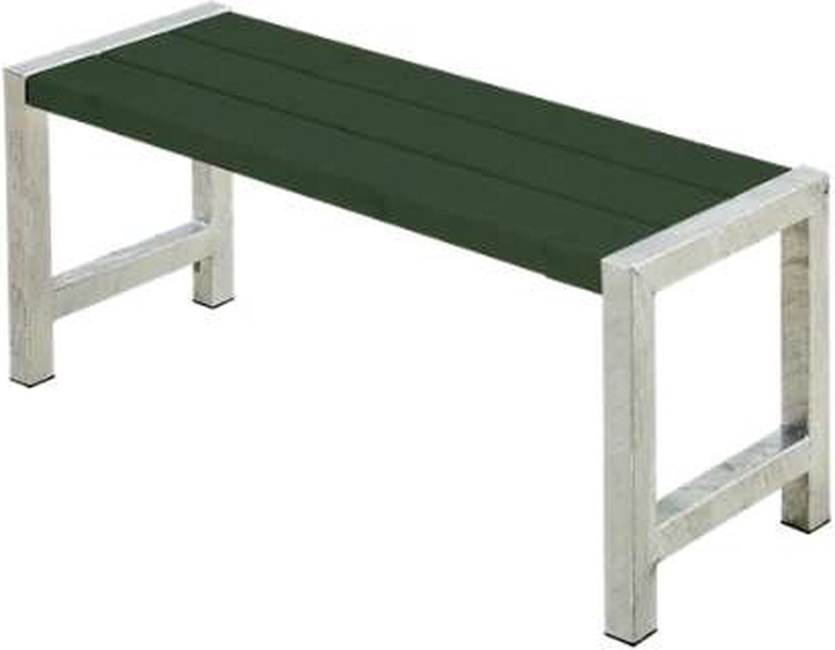 Tuinbank vuren Café - Hout & Staal gegrond groen - 38 x 127 x 45 cm