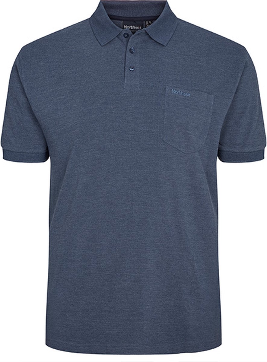North 56°4 Polo's | Blauw | 4XL | 2-Pack | 3 Knopen