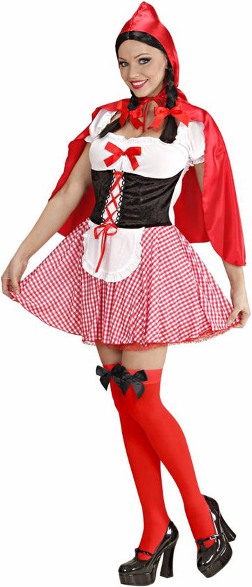 Widmann - Roodkapje Kostuum - Roodkapje Evergreen Kostuum Vrouw - Rood - Medium - Carnavalskleding - Verkleedkleding - Widmann