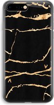 Case Company® - Hoesje geschikt voor iPhone 7 PLUS hoesje - Gouden marmer - Soft Cover Telefoonhoesje - Bescherming aan alle Kanten en Schermrand