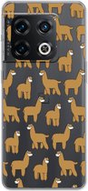 Case Company® - Hoesje geschikt voor OnePlus 10 Pro hoesje - Alpacas - Soft Cover Telefoonhoesje - Bescherming aan alle Kanten en Schermrand