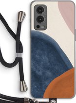 Case Company® - Hoesje met koord geschikt voor OnePlus Nord 2 5G hoesje met Koord - Geo #1 - Telefoonhoesje met Zwart Koord - Bescherming aan alle Kanten en Over de Schermrand