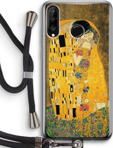 Case Company® - Hoesje met koord geschikt voor Huawei P30 Lite hoesje met Koord - Der Kuss - Telefoonhoesje met Zwart Koord - Bescherming aan alle Kanten en Over de Schermrand