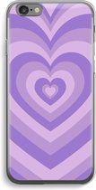 Case Company® - Hoesje geschikt voor iPhone 6 / 6S hoesje - Hart Paars - Soft Cover Telefoonhoesje - Bescherming aan alle Kanten en Schermrand