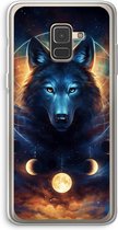 Case Company® - Hoesje geschikt voor Samsung Galaxy A8 (2018) hoesje - Wolf Dreamcatcher - Soft Cover Telefoonhoesje - Bescherming aan alle Kanten en Schermrand