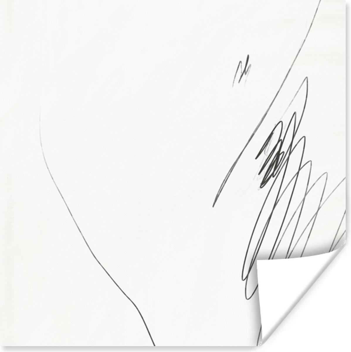 Poster Zwart - Strepen - Design - Abstract - 30x30 cm