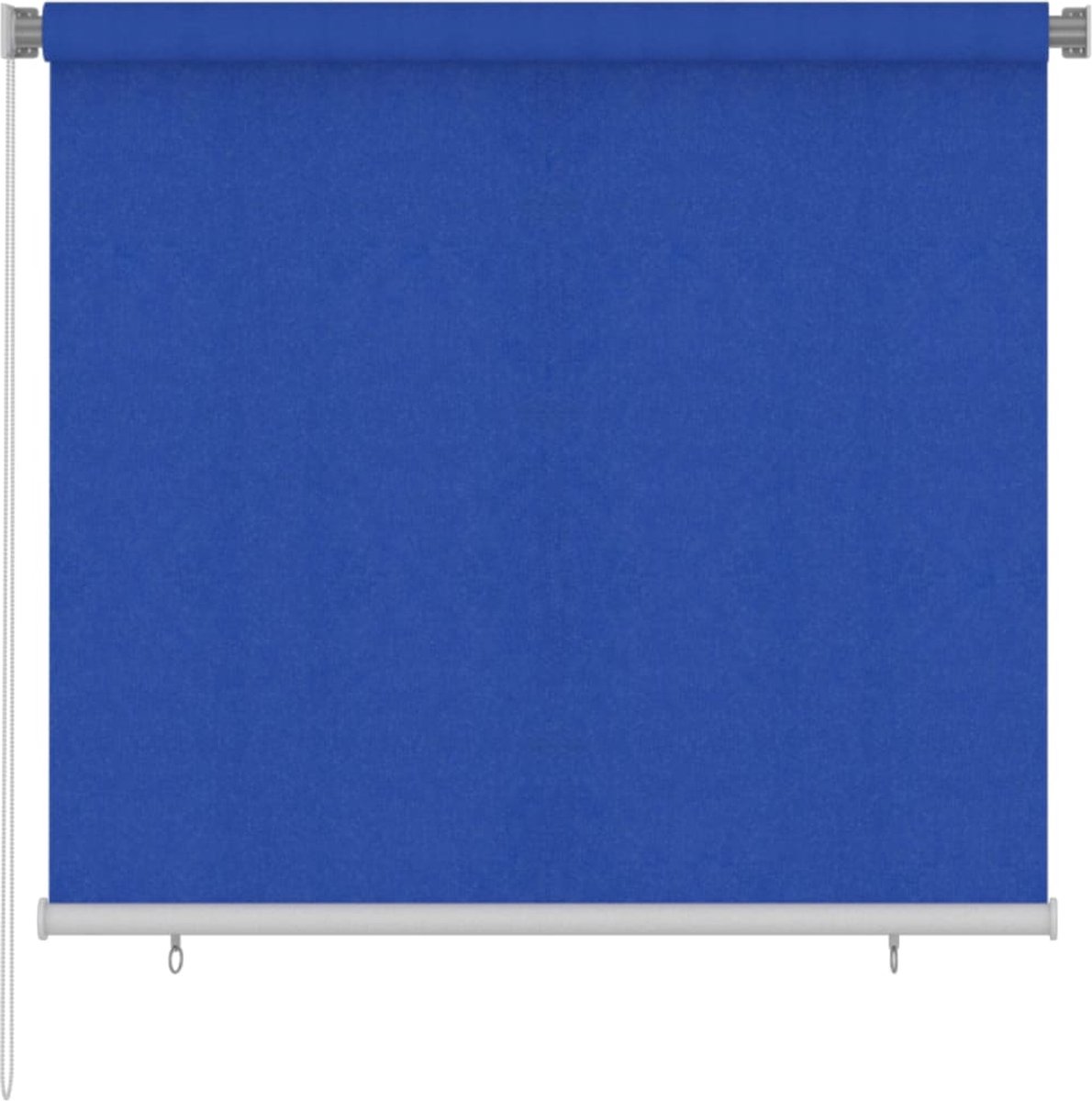 VidaLife Rolgordijn voor buiten 160x140 cm HDPE blauw