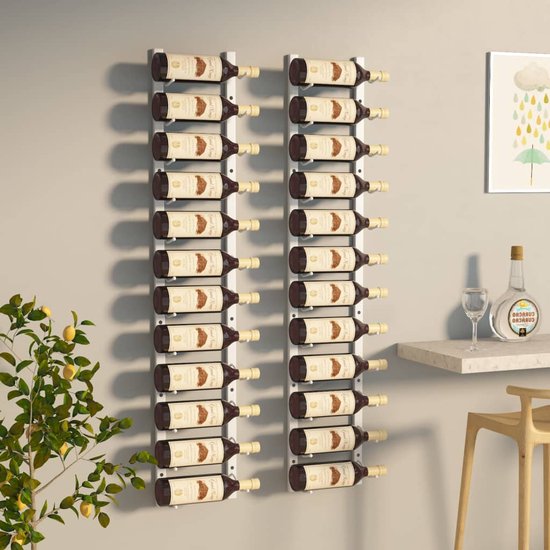 Raxxy S024, luxe metalen wijnrek voor 24 flessen wijn