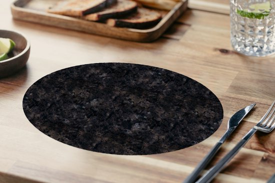 Sets de table ovales - Sous-verres - Sets de Napperons ovales - Imprimé marbre - Imprimé granit - Design - 6 pièces