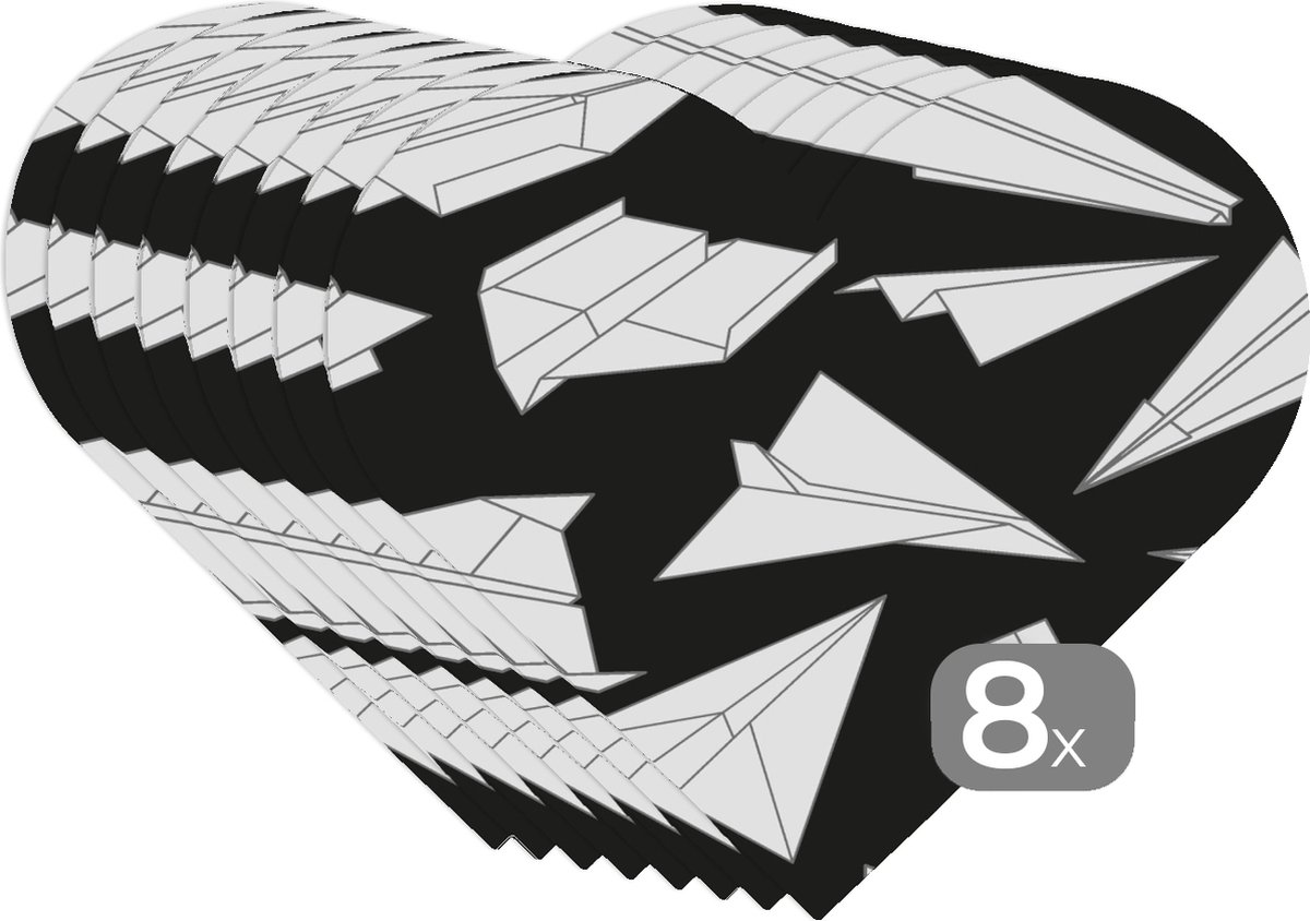 Onderleggers Placemats Placemats hartje Design Papier