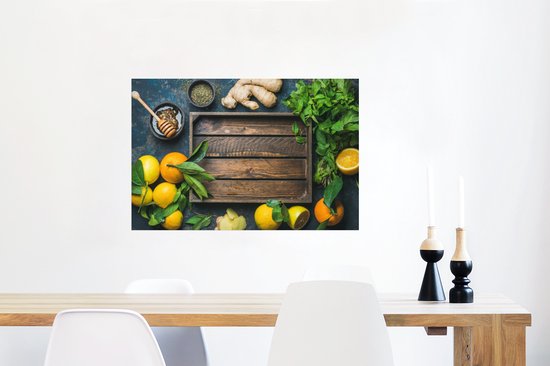 Affiche Boîte à fruits - Citroen - Fruit - 60x40 cm