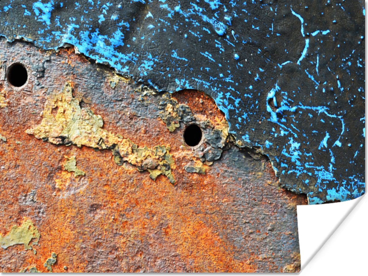 Poster Roest - Retro - Metaal - 80x60 cm