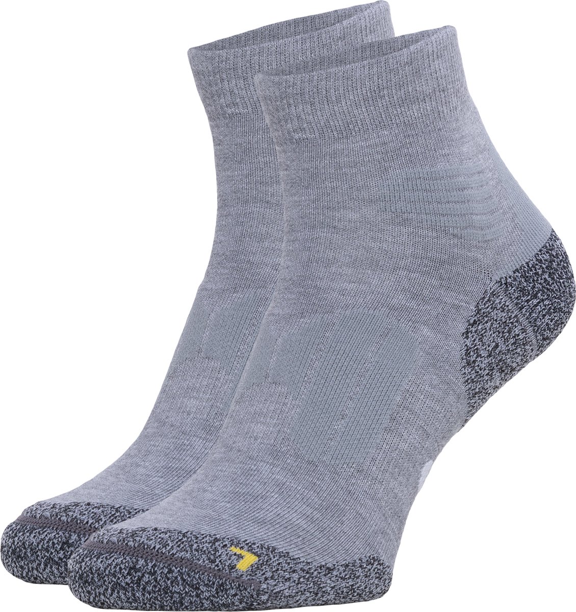 NOMAD® 2-Pack Coolmax Wandelsok Quarter 43-46 Medium demping Anatomische Pasvorm Grijs