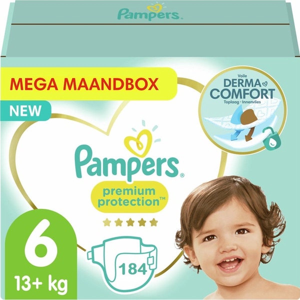 Pampers Premium Protection Maat 6 - 184 Luiers Maandbox | bol.com