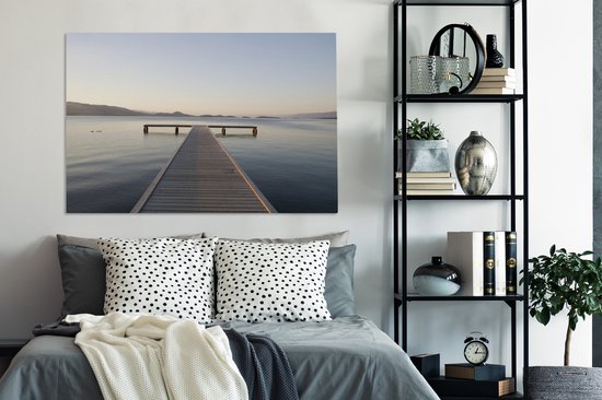 Vue pittoresque d'une jetée toile 140x90 cm - Tirage photo sur toile (Décoration murale salon / chambre)