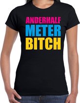 T-shirt texte amusant salope d'un mètre et demi noir femme M