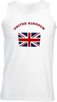 Witte heren tanktop United Kingdom M
