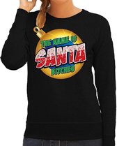 Foute kersttrui / sweater  The name is Santa bitches zwart voor dames - kerstkleding / christmas outfit L