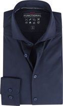 Pure - Overhemd Functional Donkerblauw - Heren - Maat 44 - Slim-fit