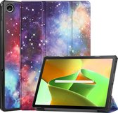 Hoes Geschikt voor Lenovo Tab M10 Plus 3rd Gen Hoes Tri-fold Tablet Hoesje Case - Hoesje Geschikt voor Lenovo Tab M10 Plus (3e Gen) Hoesje Hardcover Bookcase - Galaxy