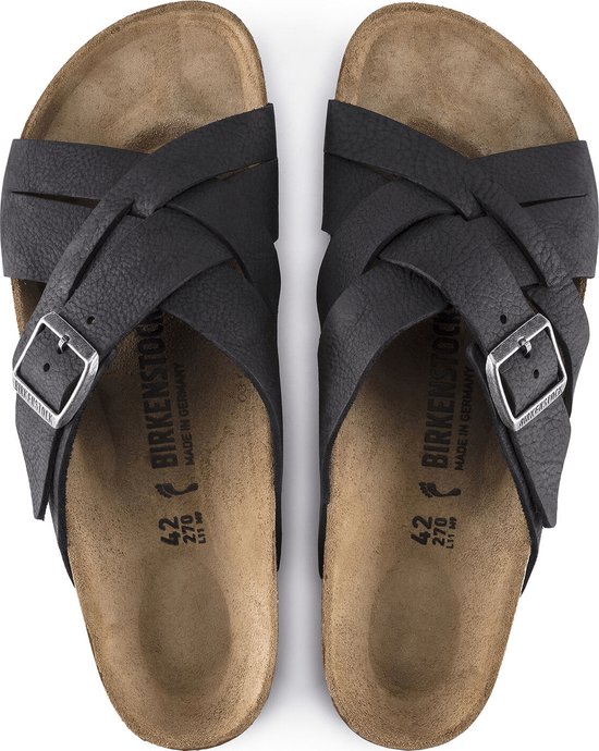 Birkenstock Lugano Leoi Camberra Black Slippers - Heren - Zwart - Maat 41 |  bol.com