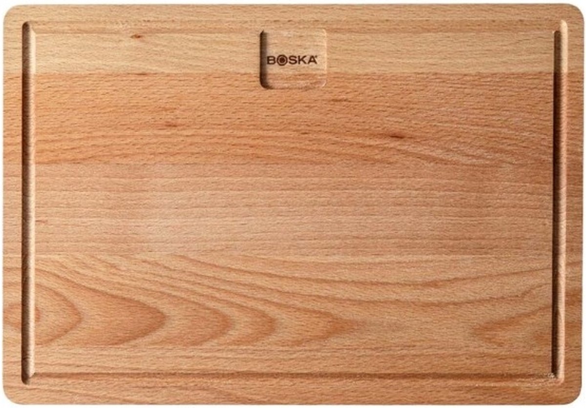 BOSKA Dining Board Amigo M - Beukenhouten Serveerplank - Dinerbord met opvanggeul - 33 cm