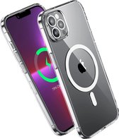 Hoesje geschikt voor iPhone 13 Pro met magnetische ring - Siliconen - Doorzichtige Back Cover - Shockproof - Transparant
