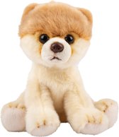 Pluche knuffel dieren Pomeranian/Dwergkeeshond 13 cm - Speelgoed knuffelbeesten - Honden soorten