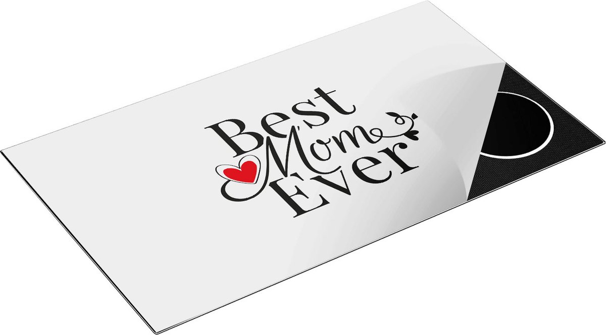 Chefcare Inductie Beschermer Best mom ever - Moederdag - Mama - 89,6x51,6 cm - Afdekplaat Inductie - Kookplaat Beschermer - Inductie Mat