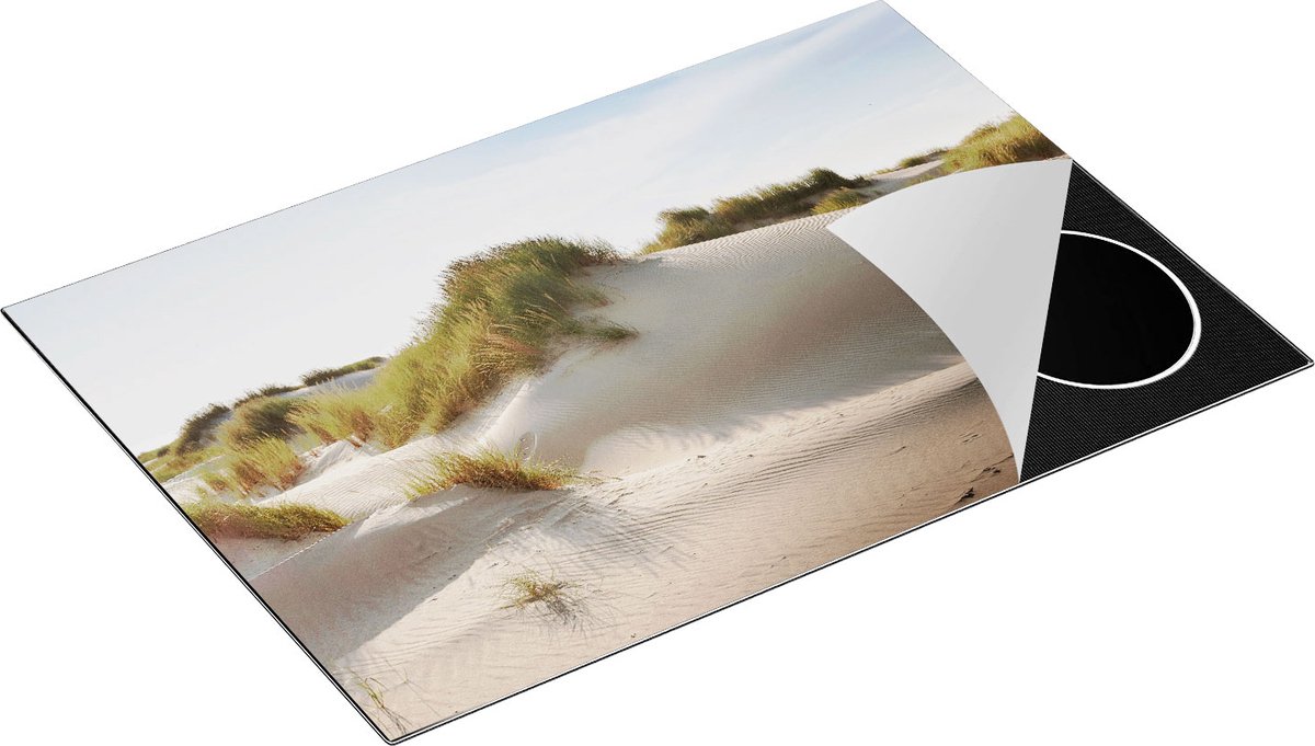 Chefcare Inductie Beschermer Zand Duinen aan het Strand - 76x51,5 cm - Afdekplaat Inductie - Kookplaat Beschermer - Inductie Mat