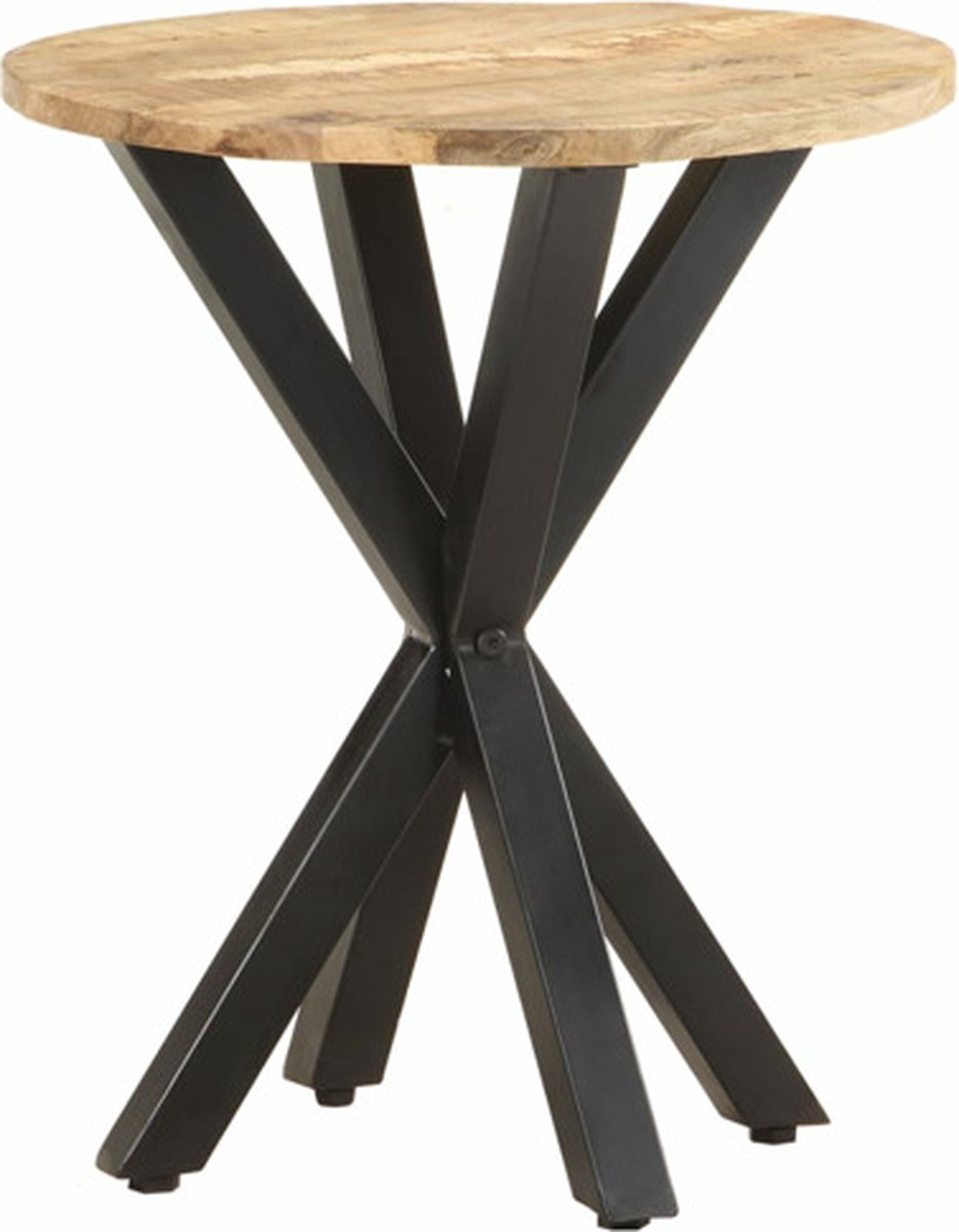 vidaXL Bijzettafel - 48x48x56 - cm - massief - mangohout Bruin