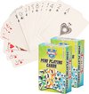 Afbeelding van het spelletje 3x pakjes mini voetbal thema speelkaarten 6 x 4 cm in doosje van karton - Handig formaatje kleine kaartspelletjes