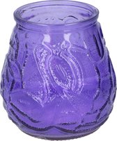 1x Bougies de jardin Lowboy à la citronnelle en verre violet 10 cm - Articles anti-moustiques/insectes