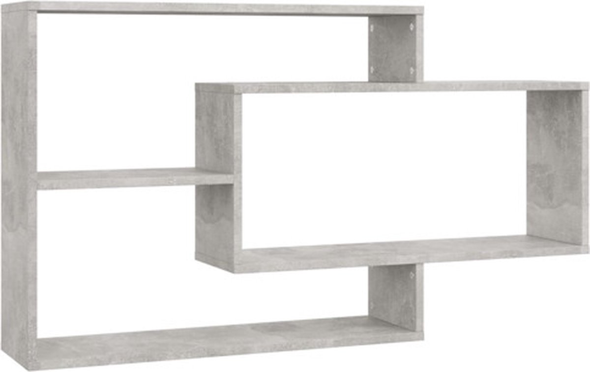 vidaXL Wandschappen - 104x20x58,5 - cm - bewerkt - hout - betongrijs