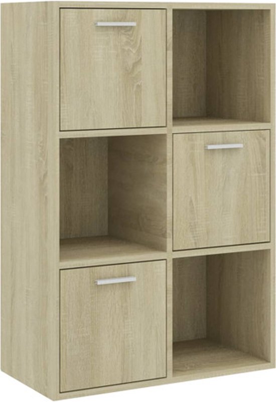 vidaXL - Opbergkast - 60x29,5x90 - cm - bewerkt - hout - sonoma - eikenkleurig