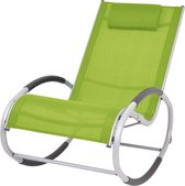vidaXL - Tuinschommelstoel - textileen - groen