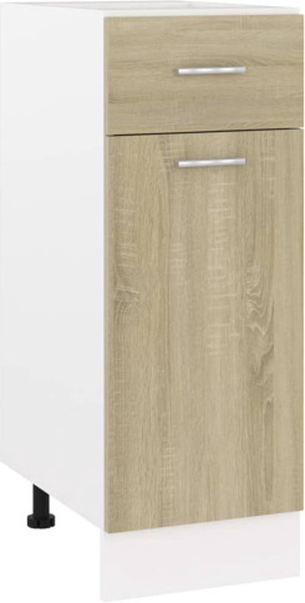vidaXL Onderkast - met - lade - Lyon - 30x46x81,5 - cm - bewerkt - hout - sonoma - eiken sonoma eiken