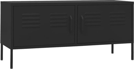 vidaXL - Tv-meubel - 105x35x50 - cm - staal - zwart