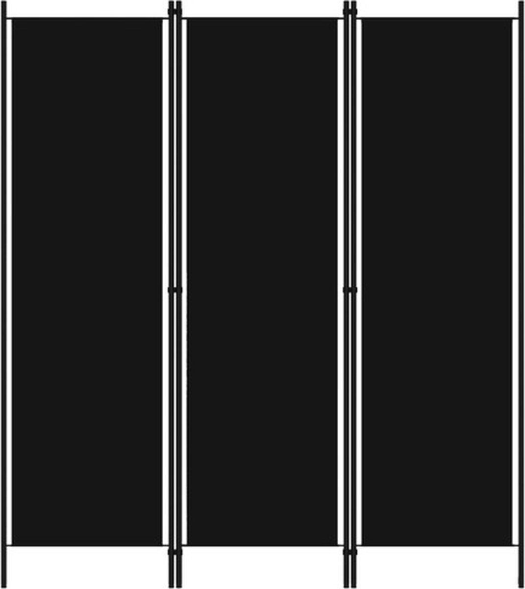 LuxeLivin’ – Kamerscherm met 3 panelen 150×180 cm zwart