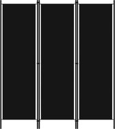 vidaXL - Kamerscherm - met - 3 - panelen - 150x180 - cm - zwart