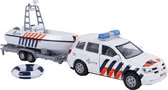 Schaalmodel politie auto met boot