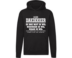 Dakdekker | verjaardagkado | verjaardag kado | cadeau | grappig | jarig | Unisex | Trui | Sweater | Hoodie | Capuchon | Zwart