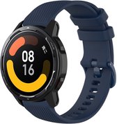 Strap-it Luxe siliconen smartwatch bandje - geschikt voor Xiaomi Watch S1 (Active/Pro) / Watch 2 Pro / Watch S3 / Mi Watch / Amazfit GTR 47mm / GTR 2-3-4 / Amazfit Balance / Bip 5 - donkerblauw