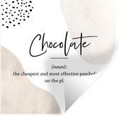 Stickers muraux - Proverbes - Chocolat - Citations - Dictionnaire - Définition Chocolat - 30x30 cm - Feuille adhésive