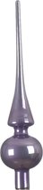 Decoris Piek - lila paars - glas - glans - kerstboompiek - 6 x 26 cm
