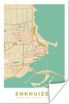 Affiche Enkhuizen - Plan de la ville - Plan d'étage - Carte - 80x120 cm