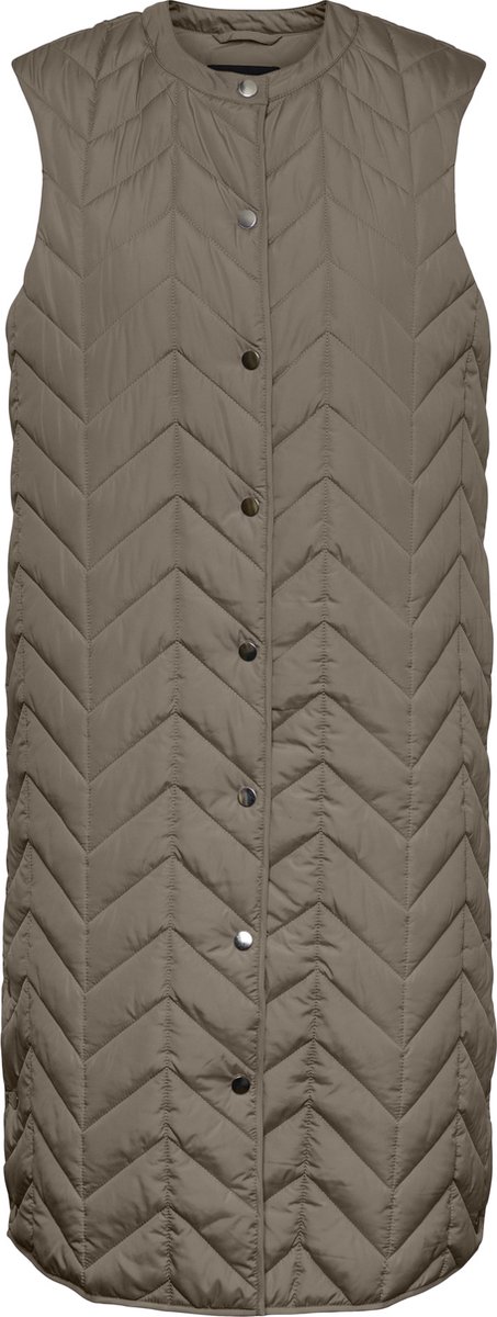 PIECES PCFAWN LONG QUILTED VEST Dames Gilet - Maat L