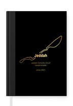 Notitieboek - Schrijfboek - Formule 1 - Jeddah - Circuit - Notitieboekje klein - A5 formaat - Schrijfblok - Cadeau voor man