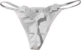 Dames String Wit - Luxe Design met Kant - Dames Lingerie / Ondergoed - Maat L