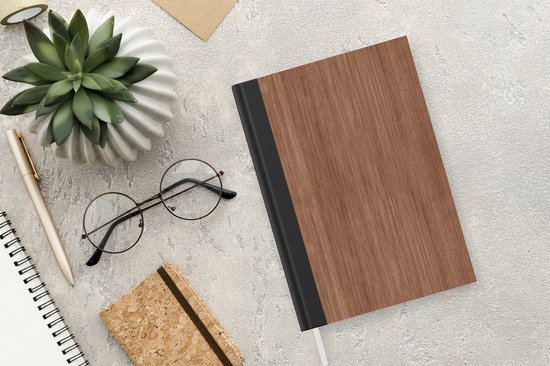 Carnet - Cahier d'écriture - Bois - Souche d'arbre - Motifs - Carnet - Format A5 - Bloc-notes